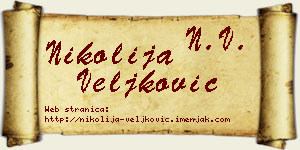 Nikolija Veljković vizit kartica
